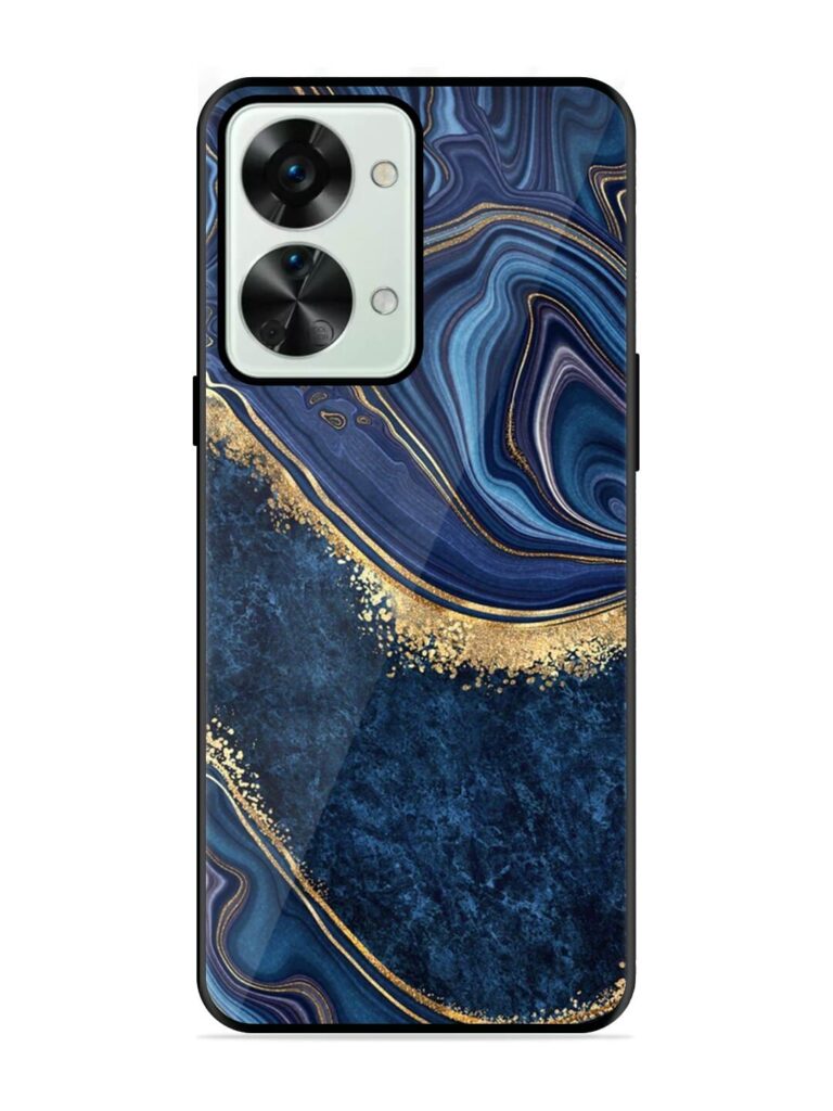 Abstract Background Blue Glossy Metal TPU Phone Cover for Oneplus Nord 2T (5G) Zapvi