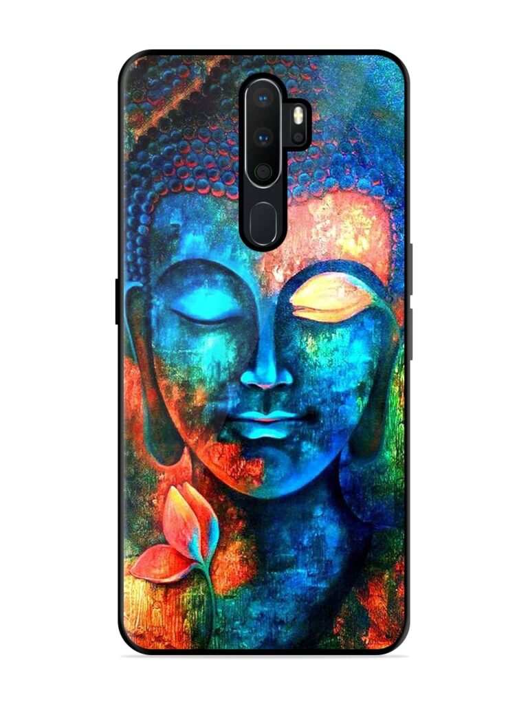 Buddha Painting Glossy Metal Phone Cover for Oppo A9 Zapvi