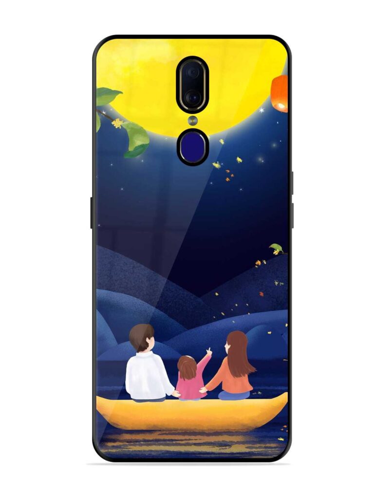 Happy Family And Beautiful View Glossy Metal Phone Cover for Oppo F11 Zapvi