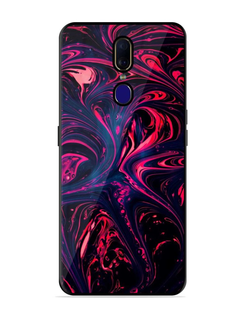 Abstract Background Glossy Metal Phone Cover for Oppo F11 Zapvi