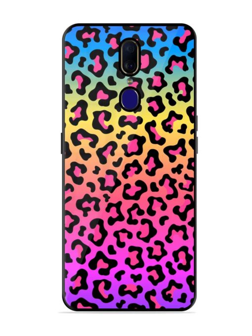 Neon Rainbow Colored Glossy Metal Phone Cover for Oppo F11 Zapvi