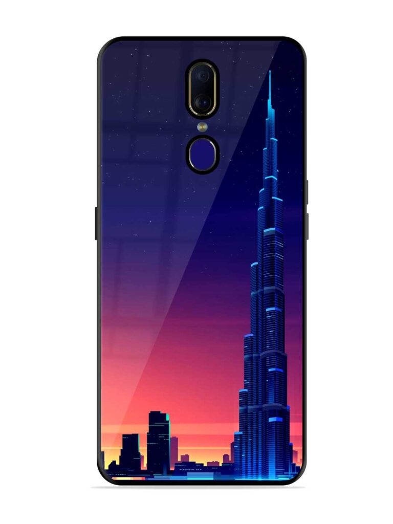 Burj Khalifa Abstract Glossy Metal Phone Cover for Oppo F11 Zapvi