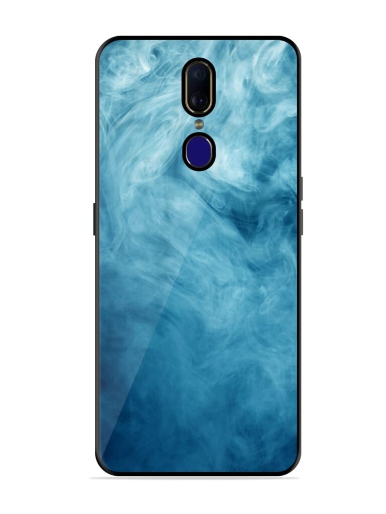 Blue Smoke Art Glossy Metal Phone Cover for Oppo F11 Zapvi