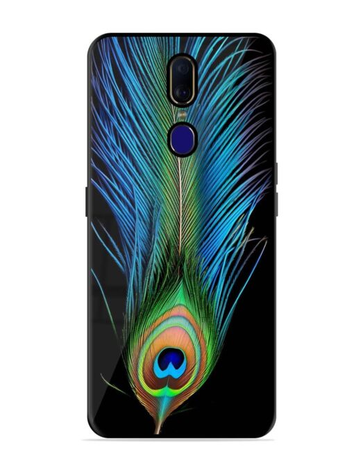 Peacock Feather Glossy Metal TPU Phone Cover for Oppo F11 Zapvi