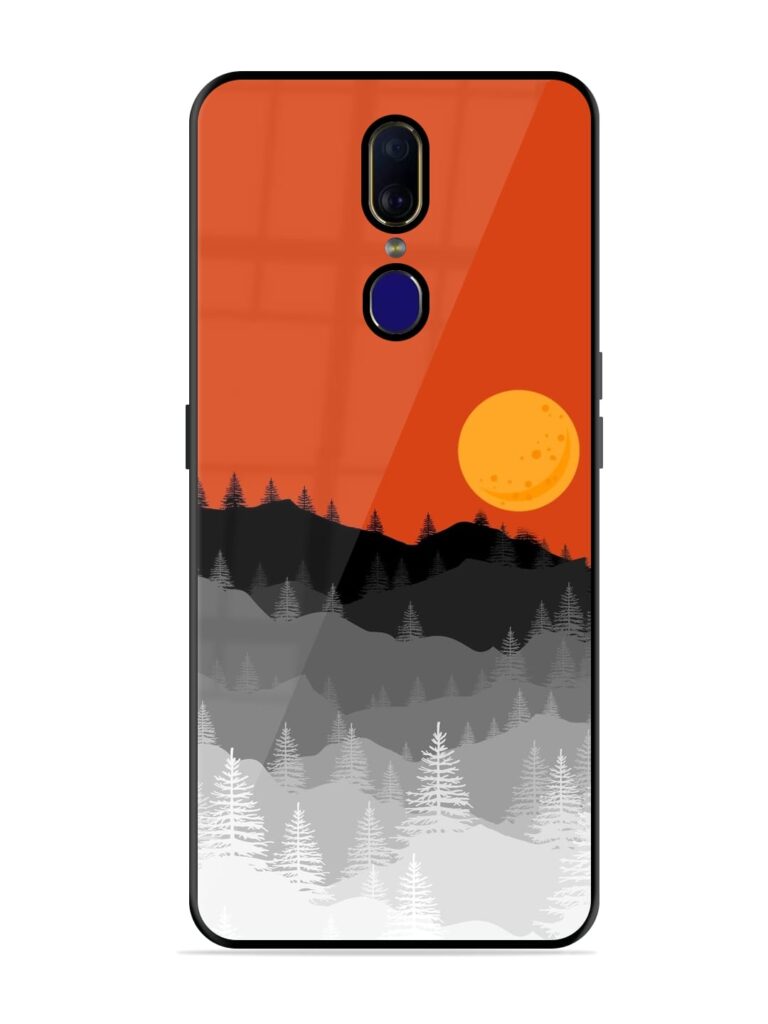 Mountain Lofi Sun Glossy Metal Phone Cover for Oppo F11 Zapvi