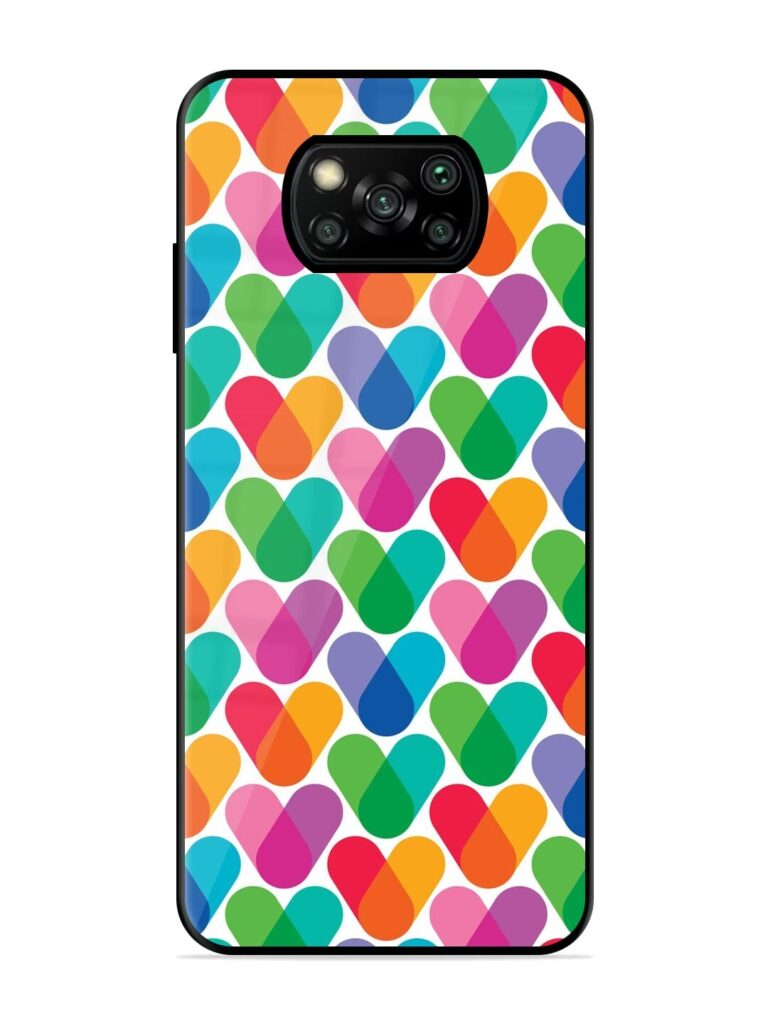 Overlapping Colors Colorful Glossy Metal TPU Phone Cover for Poco X3 Zapvi