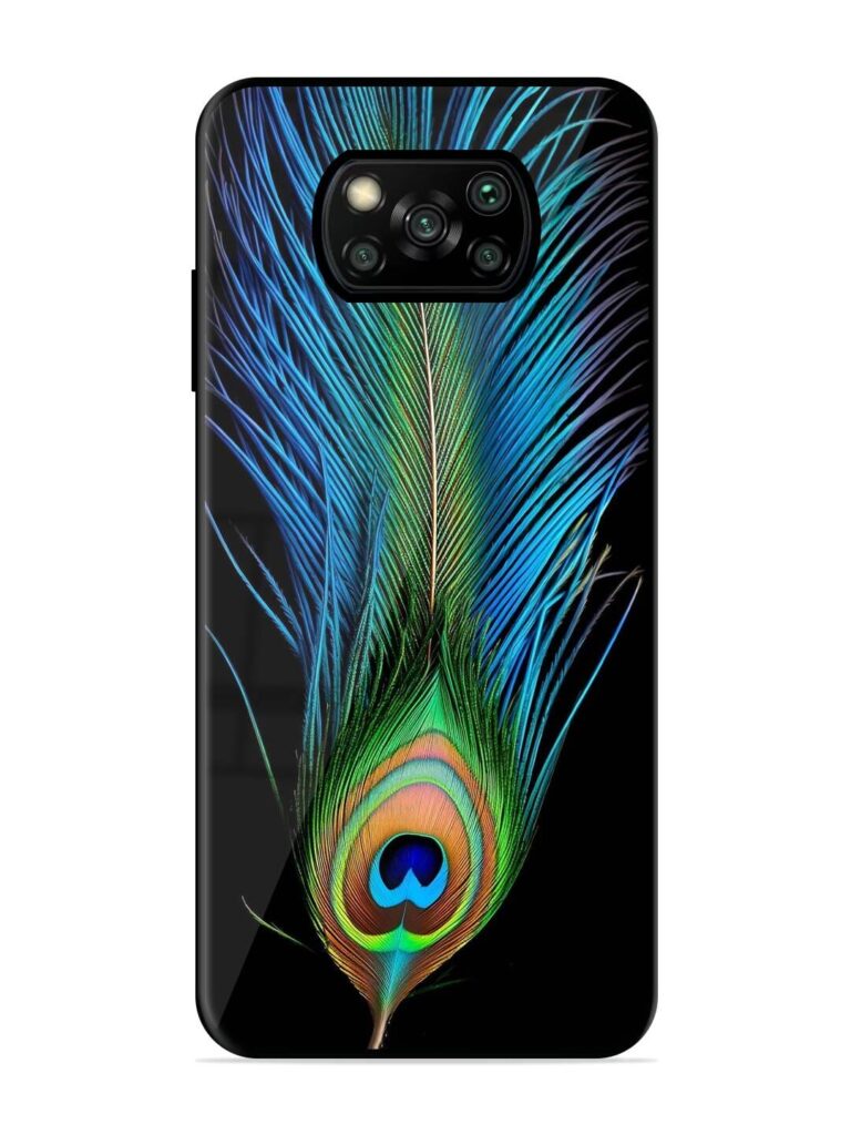 Peacock Feather Glossy Metal TPU Phone Cover for Poco X3 Zapvi