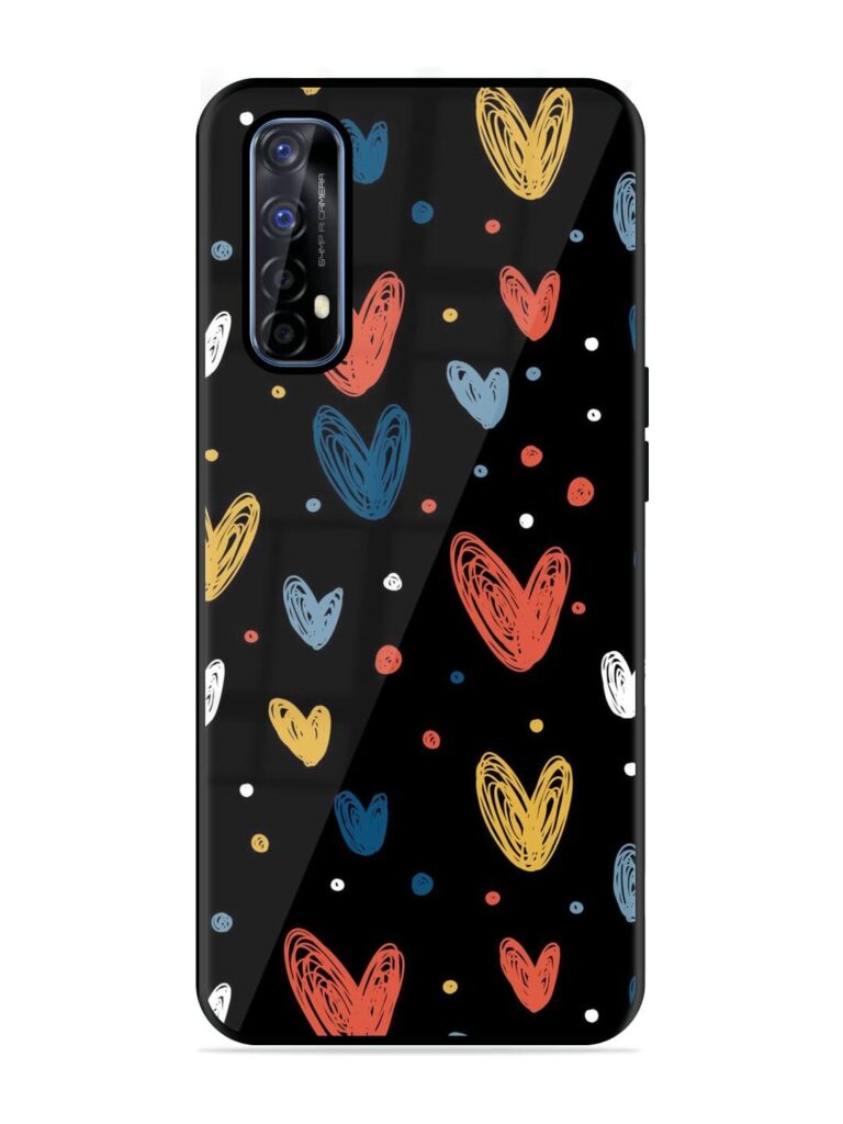Happy Valentines Day Glossy Metal TPU Phone Cover for Realme 7 Zapvi