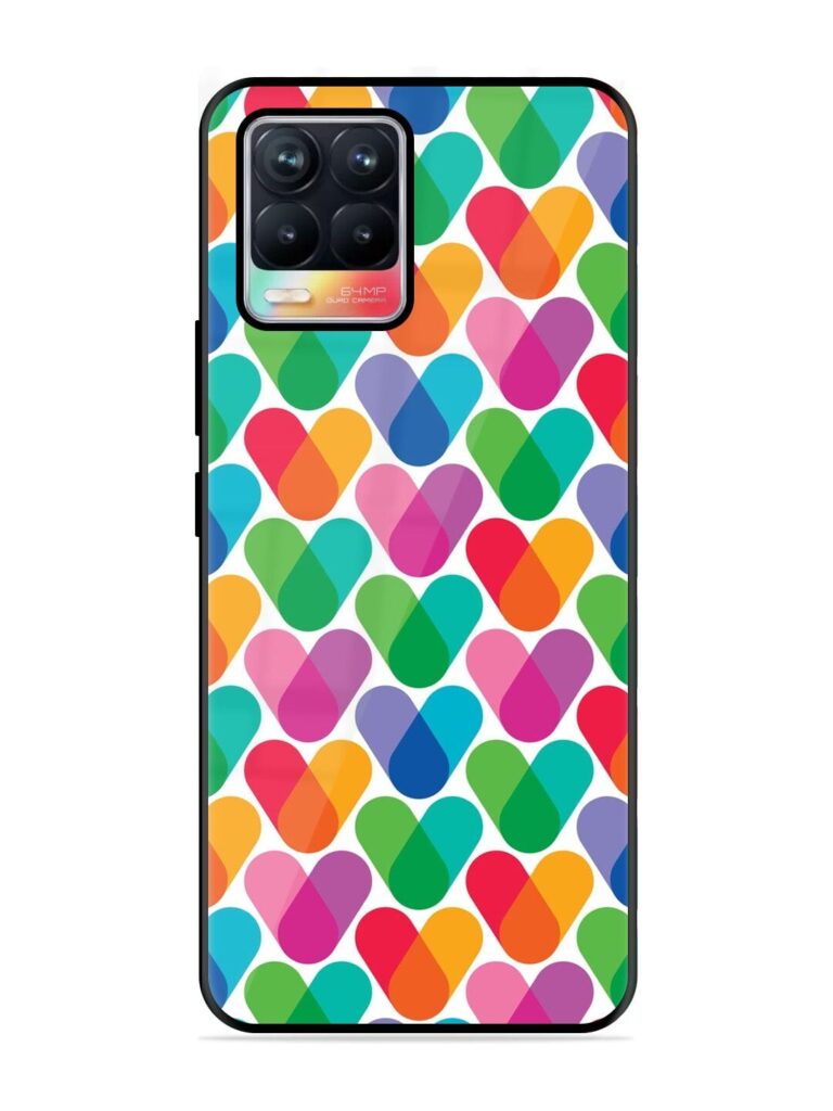 Overlapping Colors Colorful Glossy Metal TPU Phone Cover for Realme 8 (4G) Zapvi