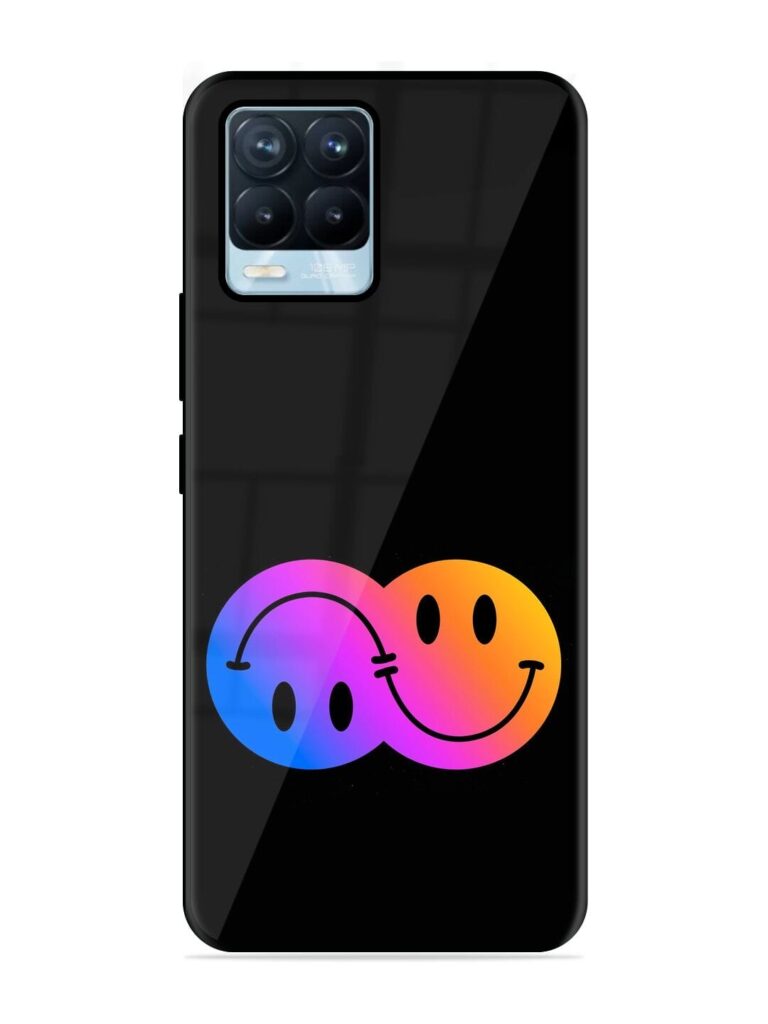 Gradient Smile Art Glossy Metal TPU Phone Cover for Realme 8 Pro Zapvi