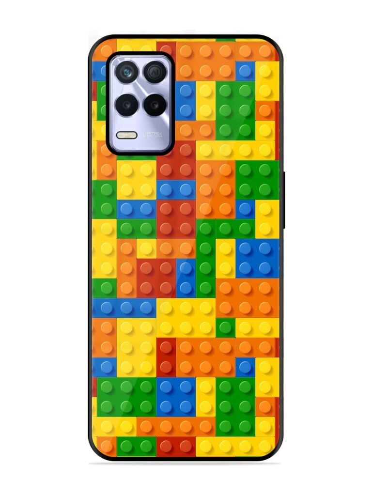 Building Blocks Glossy Metal TPU Phone Cover for Realme 8S (5G) Zapvi