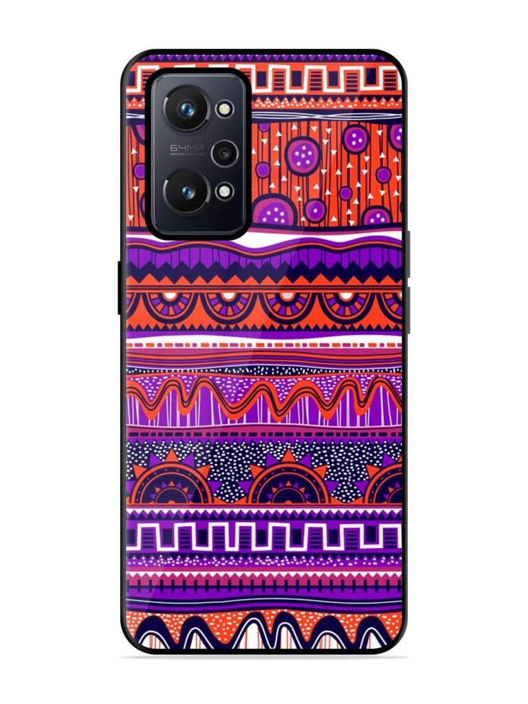 Ethnic Seamless Pattern Glossy Metal TPU Phone Cover for Realme Gt Neo 3T Zapvi
