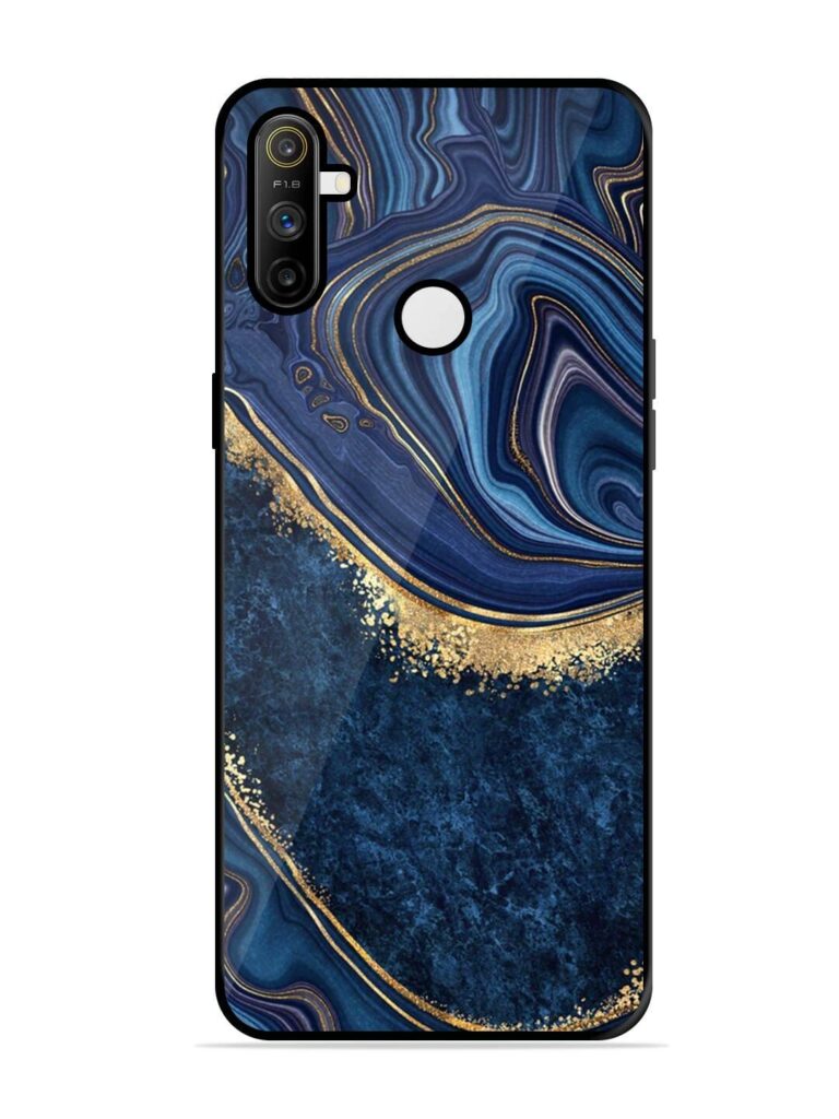 Abstract Background Blue Glossy Metal TPU Phone Cover for Realme Narzo 20A Zapvi