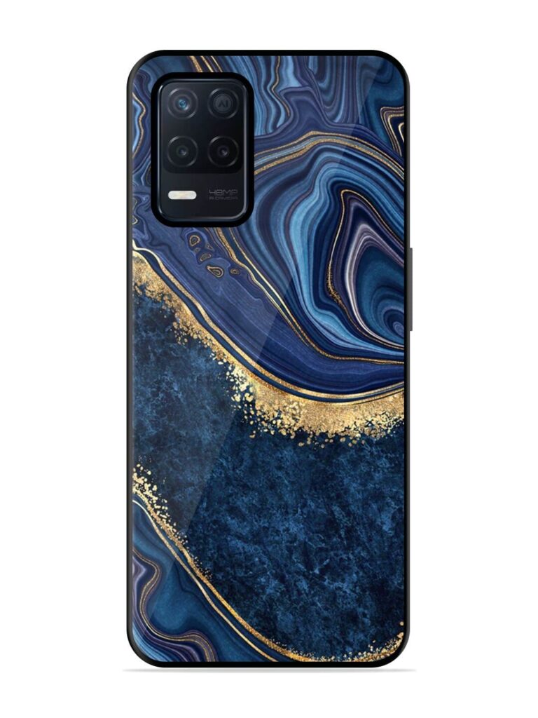 Abstract Background Blue Glossy Metal TPU Phone Cover for Realme Narzo 30 (5G) Zapvi