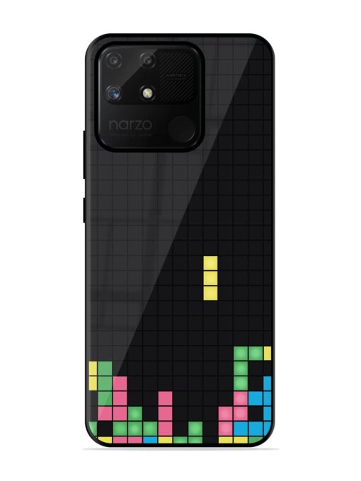 Square Game Glossy Metal TPU Phone Cover for Realme Narzo 50A Zapvi