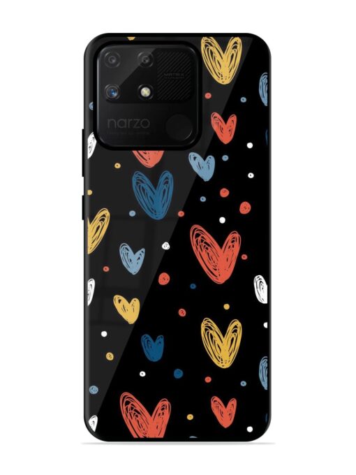 Happy Valentines Day Glossy Metal TPU Phone Cover for Realme Narzo 50A Zapvi