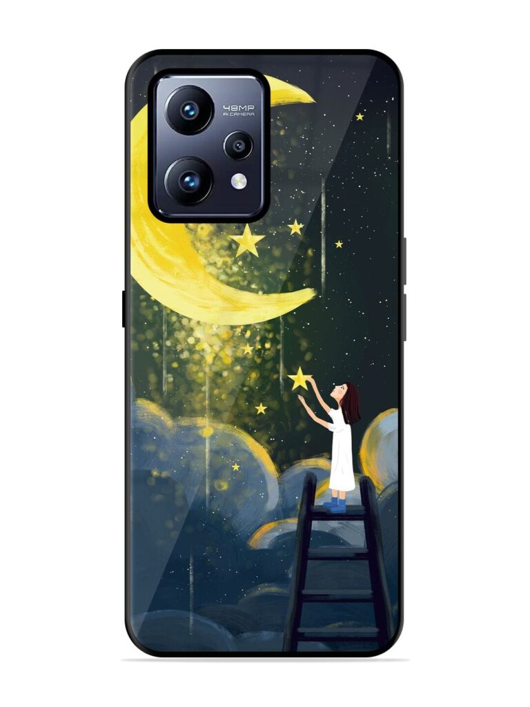 Moonlight Healing Night Illustration Glossy Metal TPU Phone Cover for Realme Narzo 50 Pro Zapvi