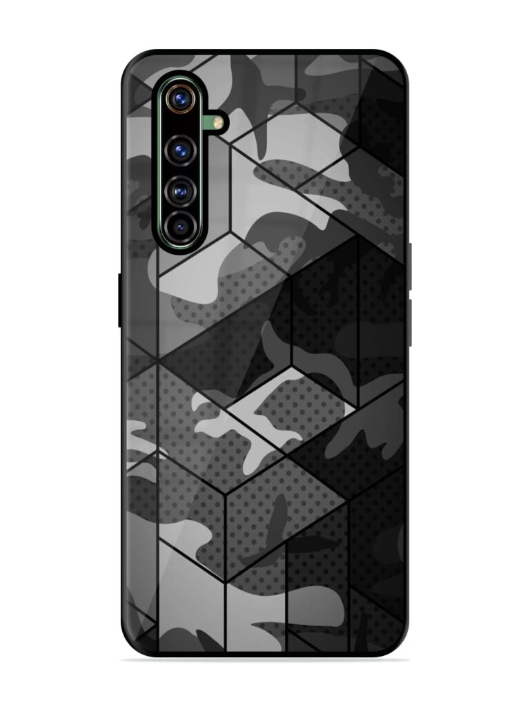 Hexagonal Pattern Glossy Metal Phone Cover for Realme X50 Pro Zapvi