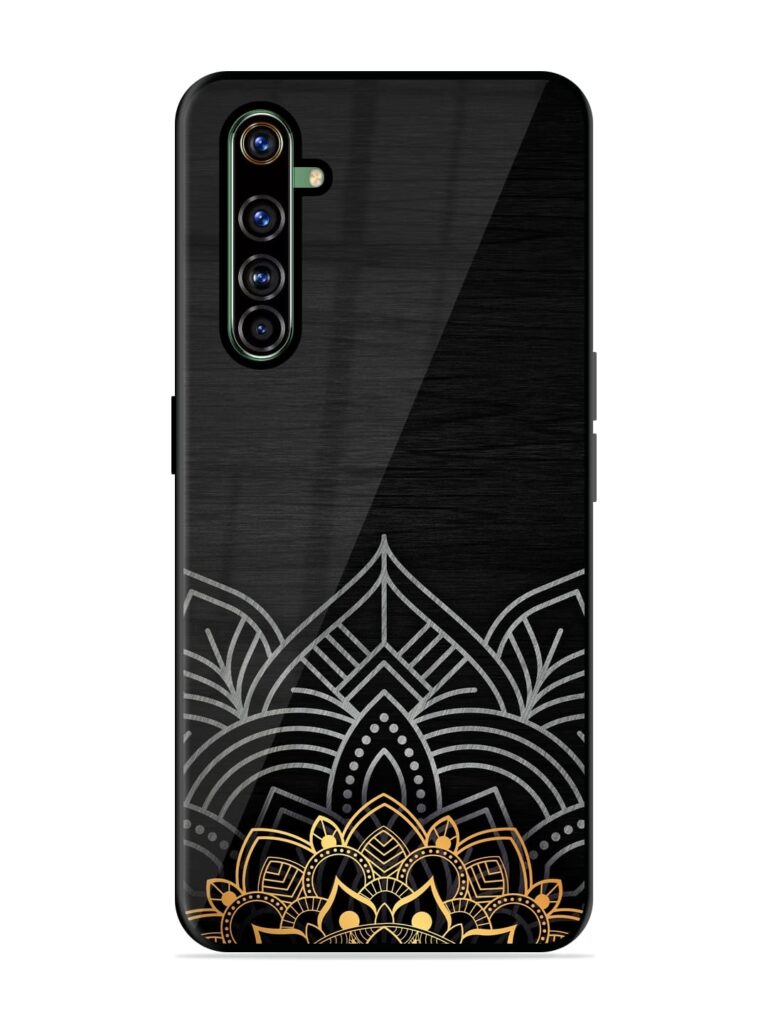 Decorative Golden Pattern Glossy Metal Phone Cover for Realme X50 Pro Zapvi