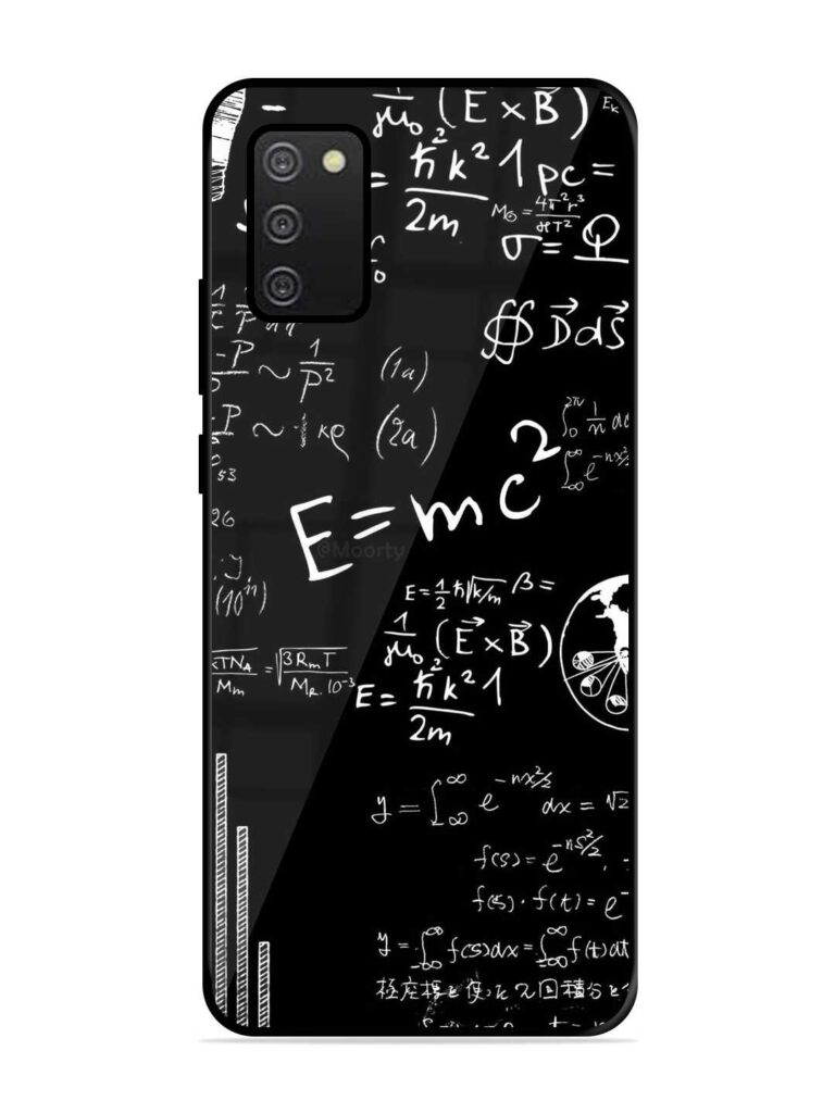 E=Mc2 Mass?Energy Equivalence Glossy Metal Phone Cover for Samsung Galaxy A02S Zapvi