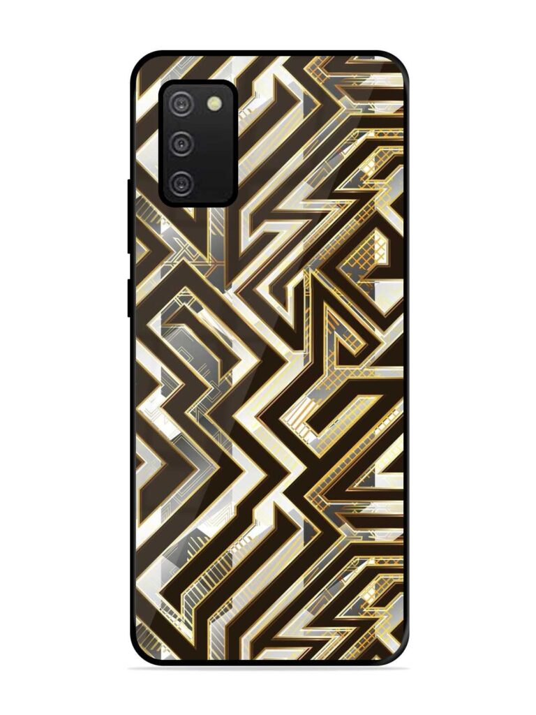 Technology Geometric Seamless Glossy Metal Phone Cover for Samsung Galaxy A02S Zapvi