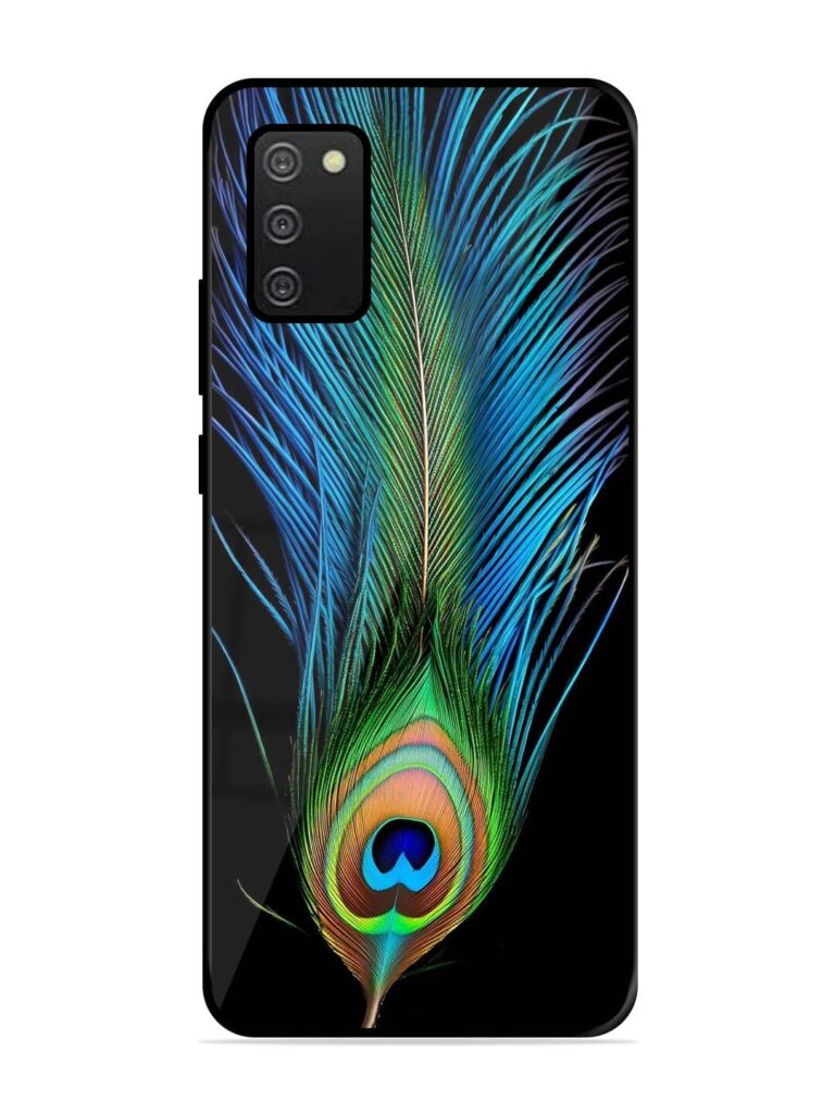 Peacock Feather Glossy Metal TPU Phone Cover for Samsung Galaxy A03S Zapvi