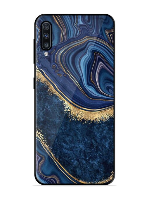 Abstract Background Blue Glossy Metal TPU Phone Cover for Samsung Galaxy A70S Zapvi