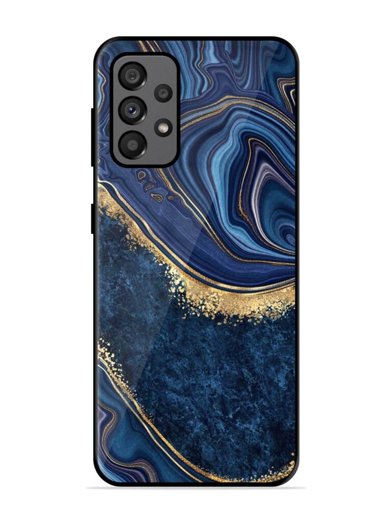 Abstract Background Blue Glossy Metal TPU Phone Cover for Samsung Galaxy A73 (5G) Zapvi
