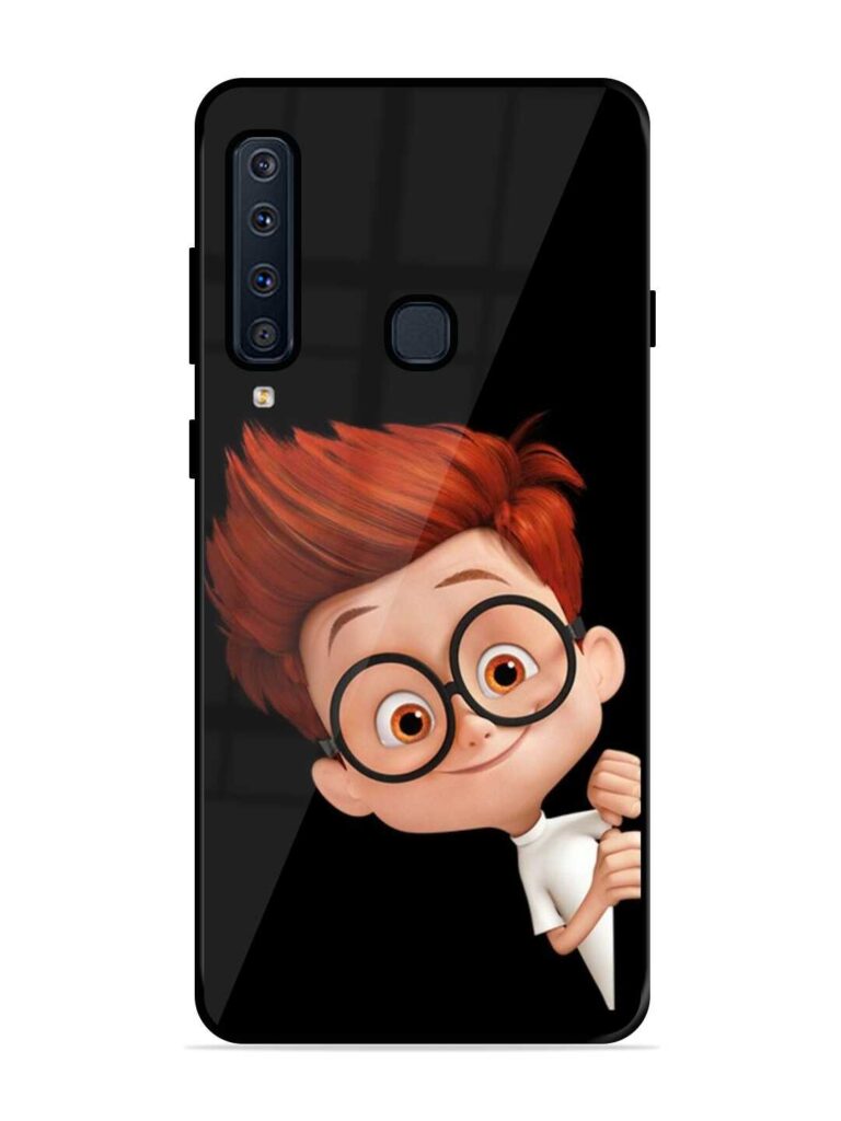 Smart Boy Cartoon Glossy Metal Phone Cover for Samsung Galaxy A9 (2018) Zapvi