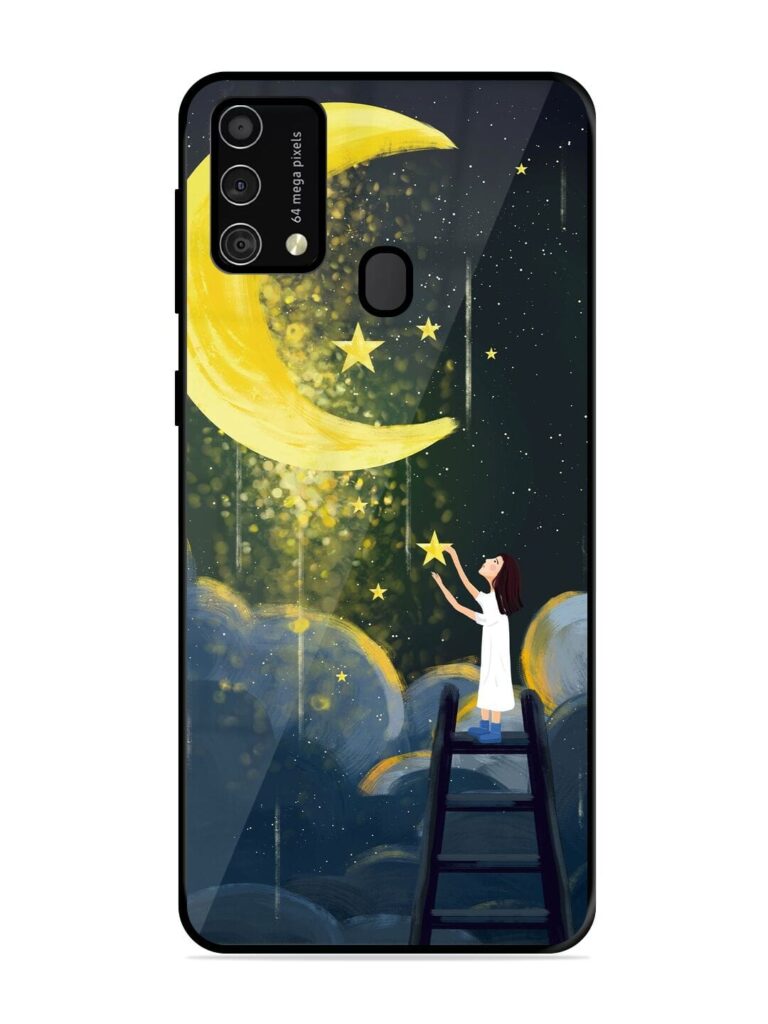 Moonlight Healing Night Illustration Glossy Metal TPU Phone Cover for Samsung Galaxy F41 Zapvi