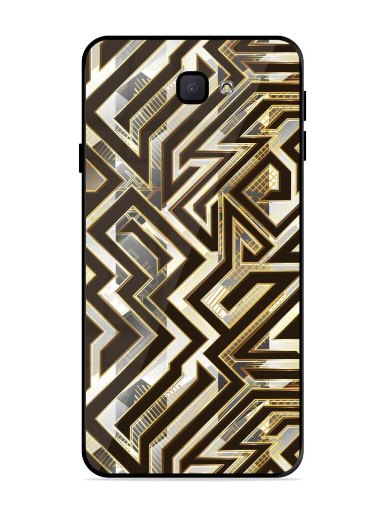 Technology Geometric Seamless Glossy Metal Phone Cover for Samsung Galaxy J7 Prime Zapvi