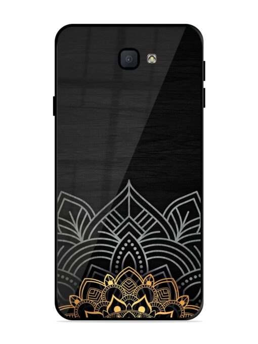 Decorative Golden Pattern Glossy Metal Phone Cover for Samsung Galaxy J7 Prime Zapvi