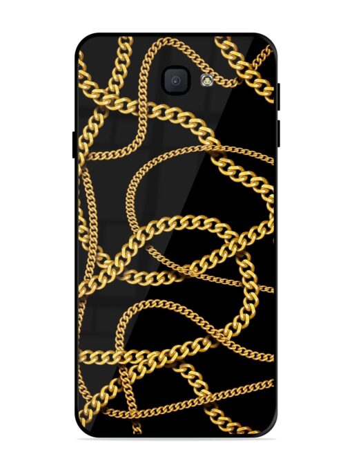 Decorative Golde Chain Glossy Metal Phone Cover for Samsung Galaxy J7 Prime Zapvi
