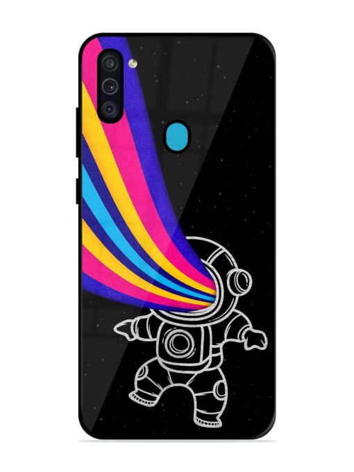 Astronaut Glossy Metal TPU Phone Cover for Samsung Galaxy M11 Zapvi