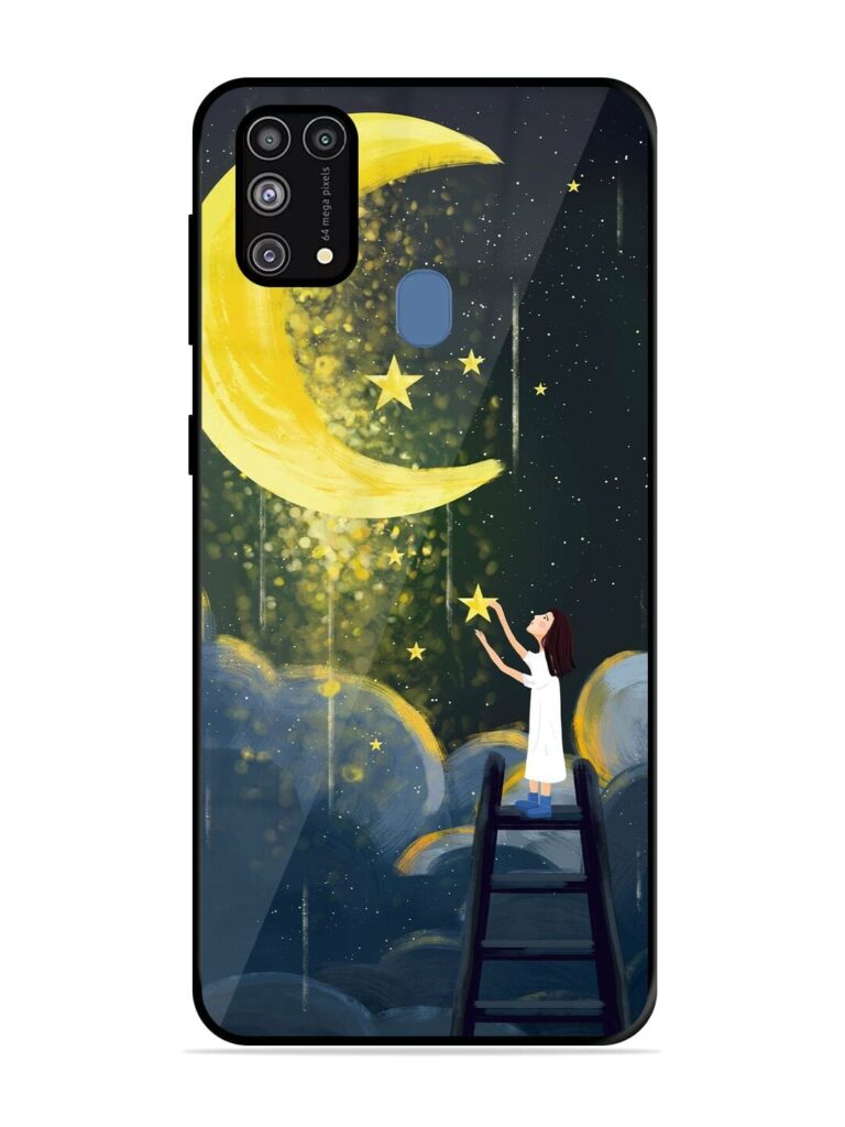 Moonlight Healing Night Illustration Glossy Metal TPU Phone Cover for Samsung Galaxy M31 Zapvi