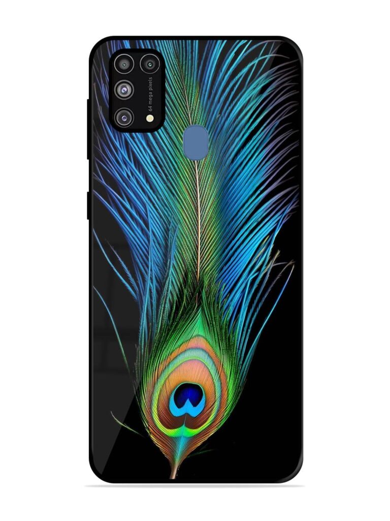 Peacock Feather Glossy Metal TPU Phone Cover for Samsung Galaxy M31 Zapvi