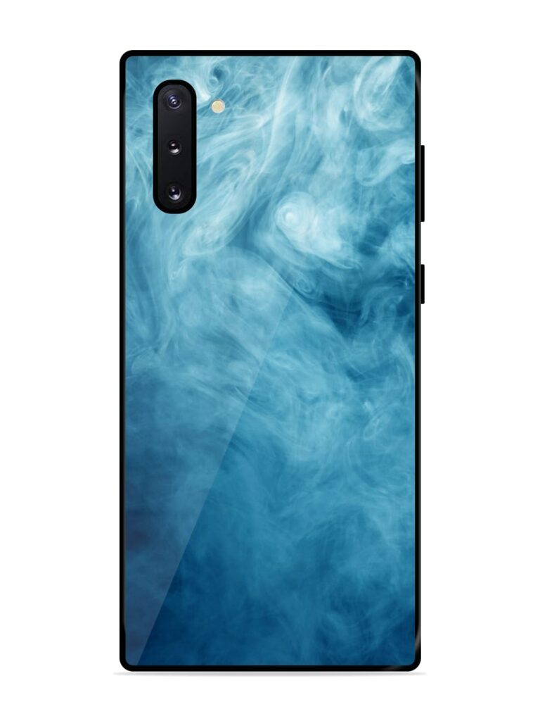 Blue Smoke Art Glossy Metal Phone Cover for Samsung Galaxy Note 10 Zapvi
