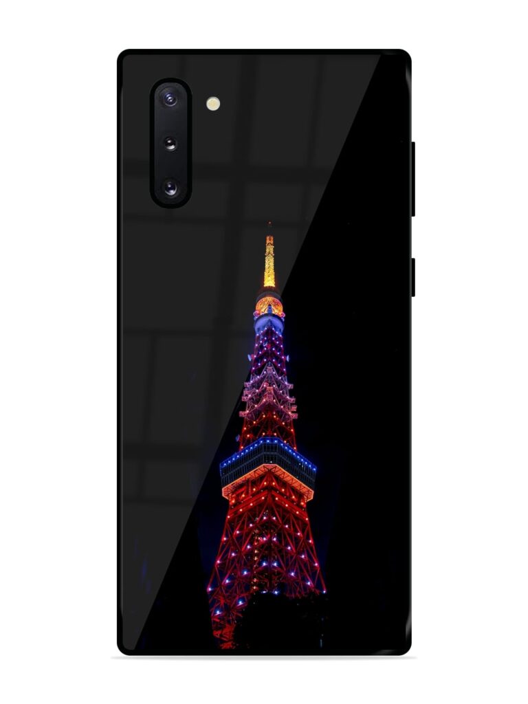 Eiffel Tower Night View Glossy Metal Phone Cover for Samsung Galaxy Note 10 Zapvi