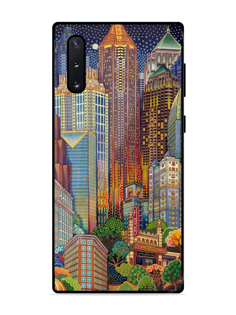 Cityscapes Art Glossy Metal Phone Cover for Samsung Galaxy Note 10 Zapvi