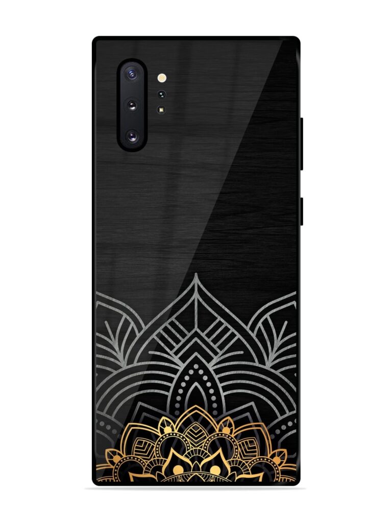 Decorative Golden Pattern Glossy Metal Phone Cover for Samsung Galaxy Note 10 Plus Zapvi