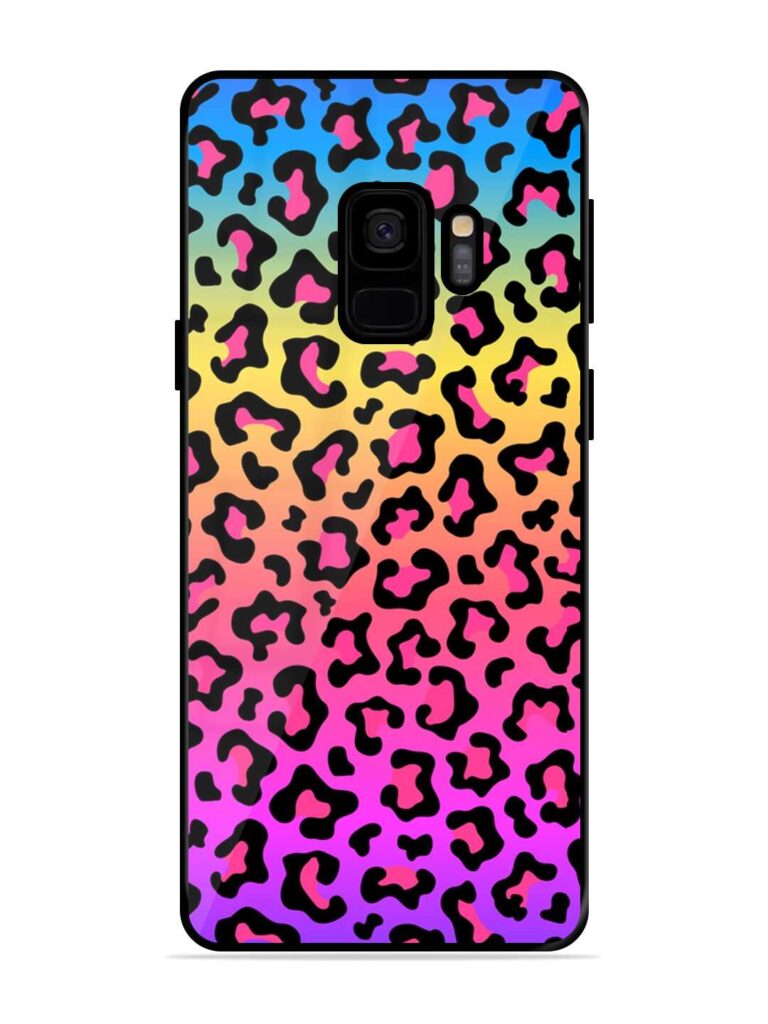 Neon Rainbow Colored Glossy Metal Phone Cover for Samsung Galaxy S9 Zapvi
