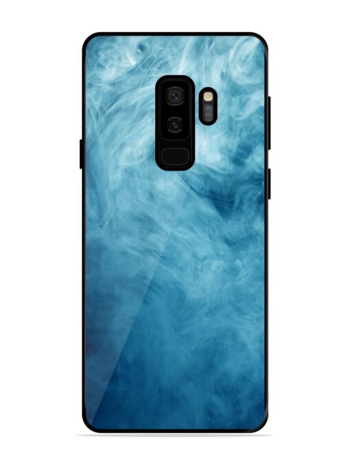 Blue Smoke Art Glossy Metal Phone Cover for Samsung Galaxy S9 Plus Zapvi