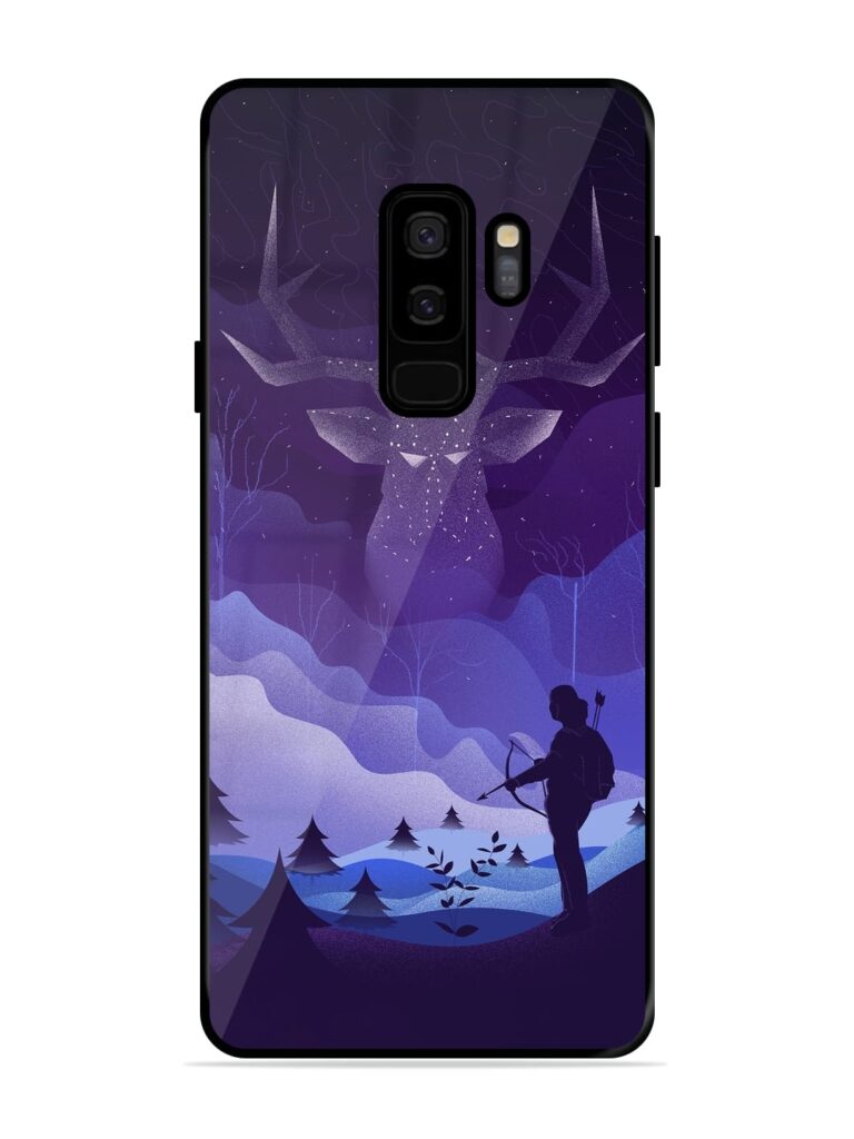 Deer Forest River Glossy Metal Phone Cover for Samsung Galaxy S9 Plus Zapvi