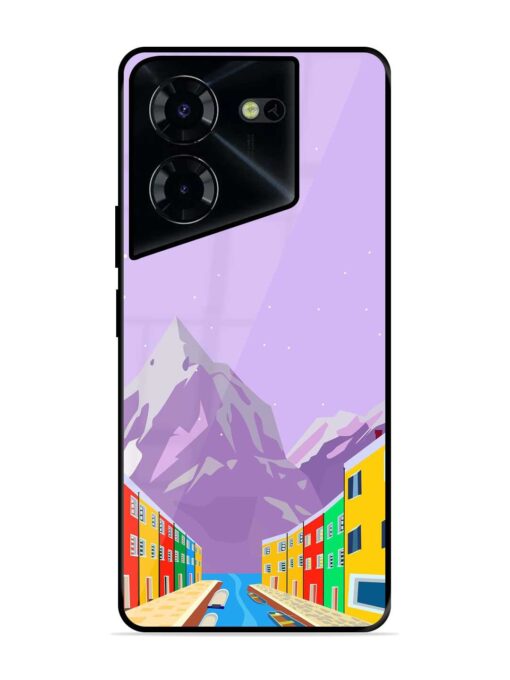 Venice City Illustration Glossy Metal Phone Cover for Tecno Pova 5 Pro (5G) Zapvi