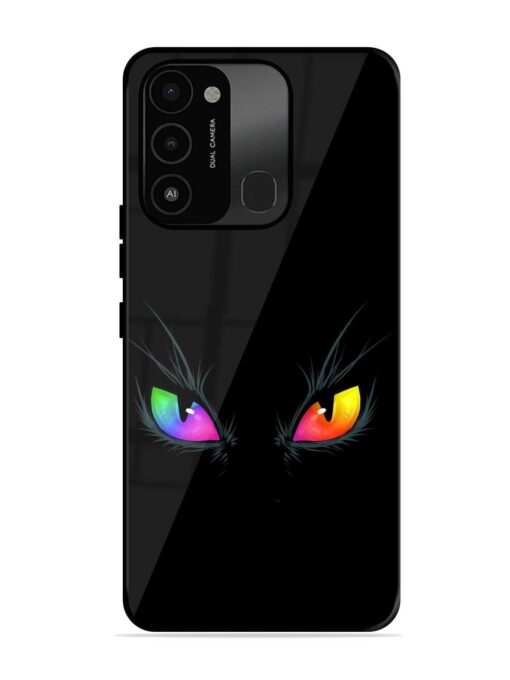 Cat Eyes Glossy Metal Phone Cover for Tecno Spark 8C Zapvi