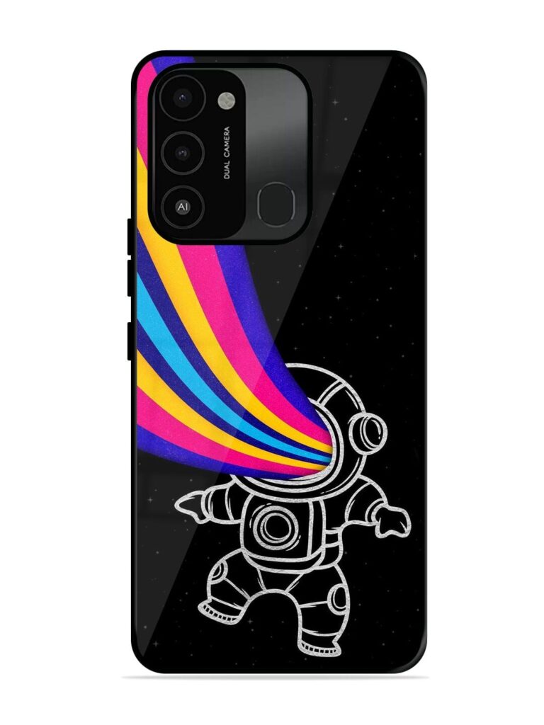Astronaut Glossy Metal TPU Phone Cover for Tecno Spark 8C Zapvi