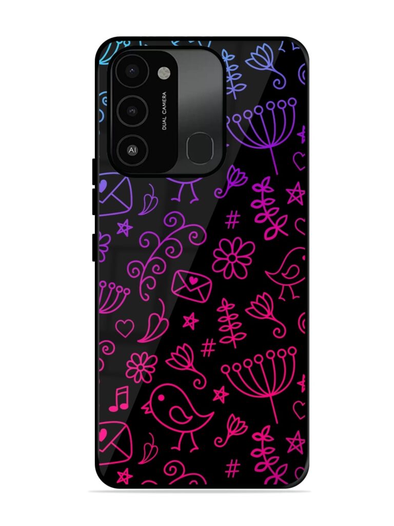 Cool Girly Glossy Metal Phone Cover for Tecno Spark 8C Zapvi