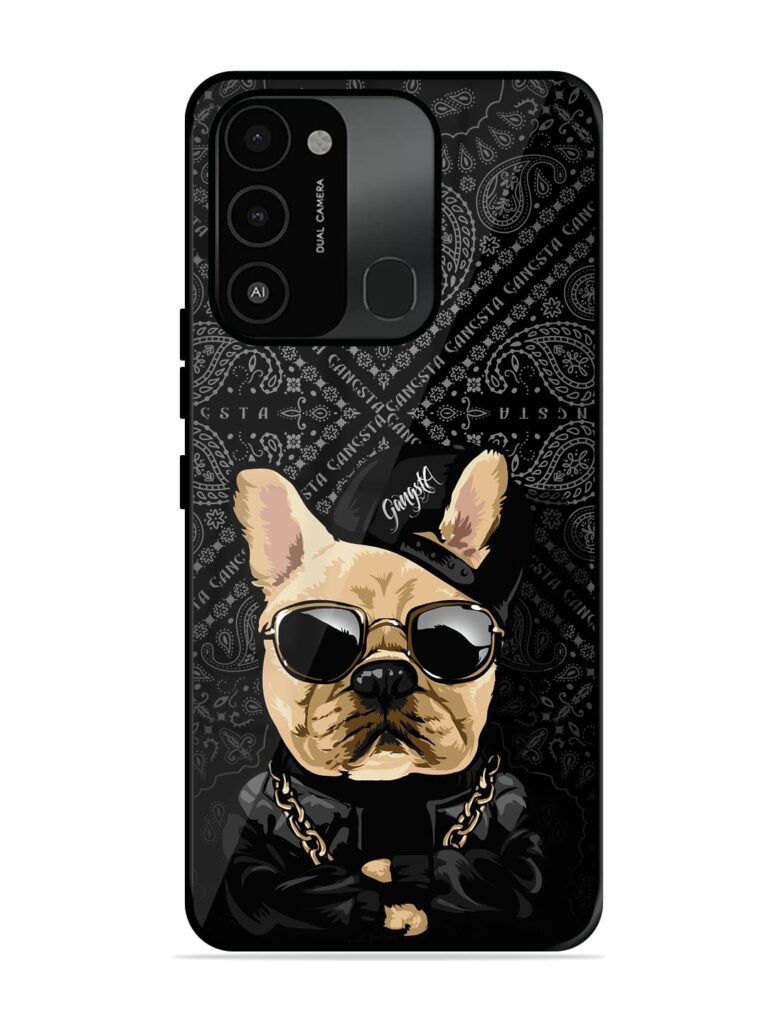 Gangsta Cool Sunmetales Dog Glossy Metal Phone Cover for Tecno Spark 8C Zapvi