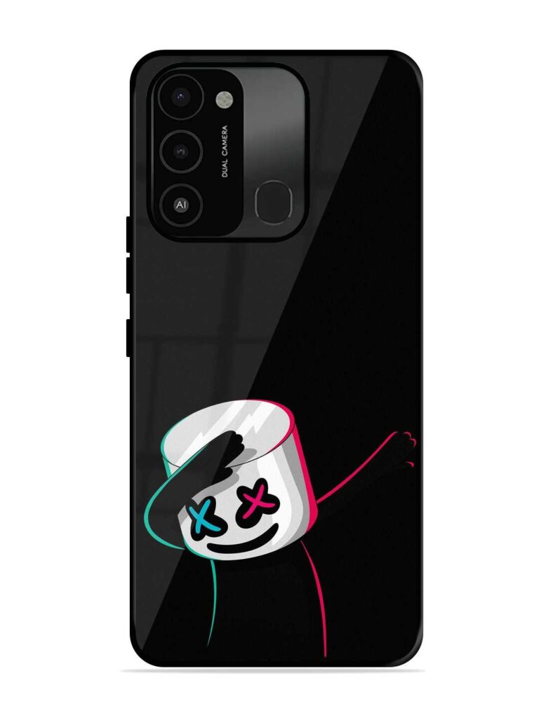 Black Marshmallow Glossy Metal Phone Cover for Tecno Spark Go (2022) Zapvi