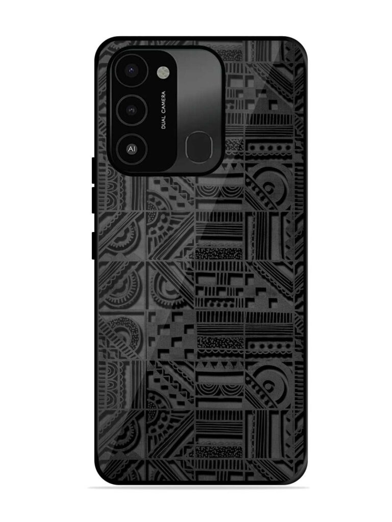 Seamless Pattern Glossy Metal Phone Cover for Tecno Spark Go (2022) Zapvi